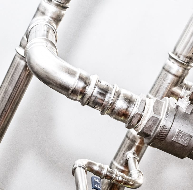 Stainless steel pipework